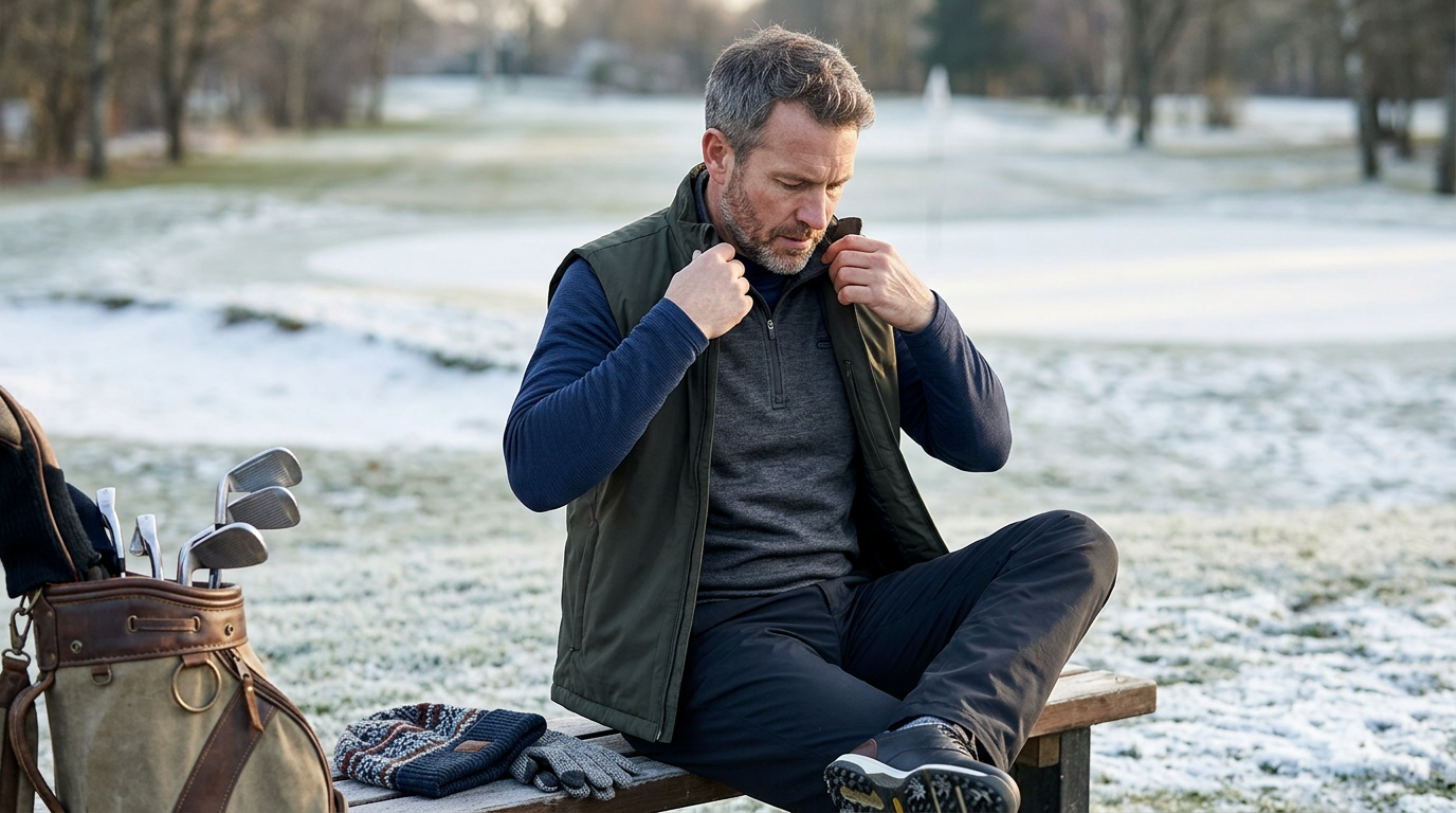 Illustration of The Core Layering System for Winter Golf related to Essential Winter Golf Gear for Freezing Weather